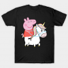 Unicorn and peppa pig T Shirt