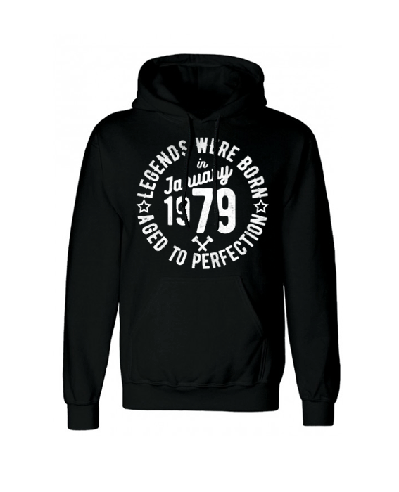 Legends Were Born in January 1979 Hoodie - Impressywear Collection