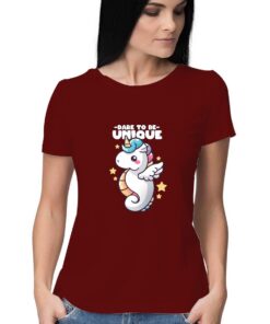 Dare-To-Be-Unique-T-Shirt-Maroon