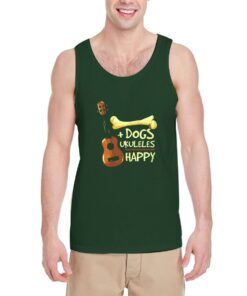 Dogs-Ukulele-happy-Tank-Top-For-Women-And-Men-Size-S-3XL