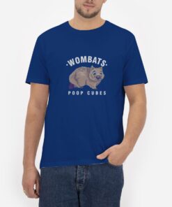 Wombats-Poop-Cubes-T-Shirt-Blue