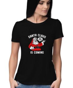Santa-Claus-is-Coming-T-Shirt-Black